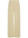 Rosetta Getty Slit Hem Trousers In Yellow