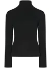 Rosetta Getty Snap Turtleneck Top In Black