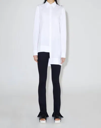 Rosetta Getty Cape Back Apron Shirt In White In Multi