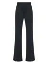 Rosetta Getty Slim Flared Pants With Split Hem In Black