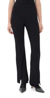 Rosetta Getty Slim Flared Pants With Split Hem In Black