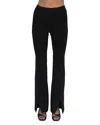 Rosetta Getty Slim Flared Pants With Split Hem In Black