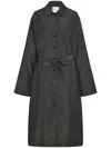 Rosetta Getty Spread-collar Belted Trench Coat In Black