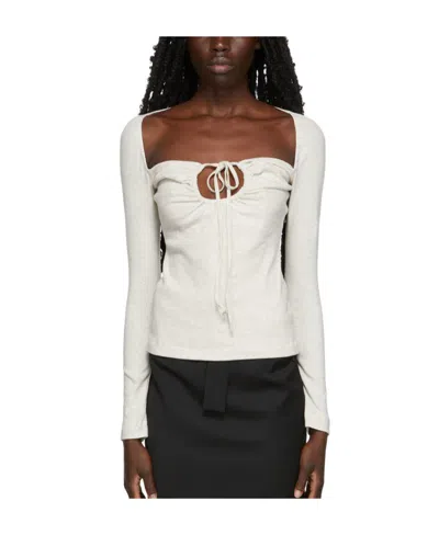 ROSETTA GETTY SQUARE COLLAR T-SHIRT