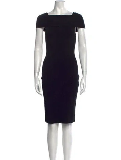 Pre-owned Rosetta Getty Square Neckline Knee-length Dress In Black