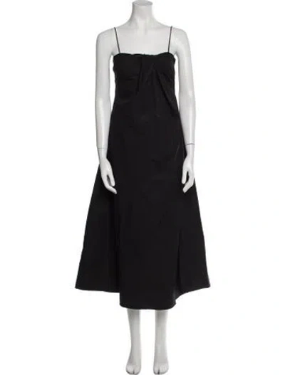 Pre-owned Rosetta Getty Square Neckline Long Dress In Black