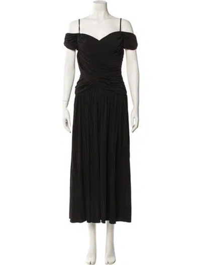 Pre-owned Rosetta Getty Square Neckline Long Dress In Black