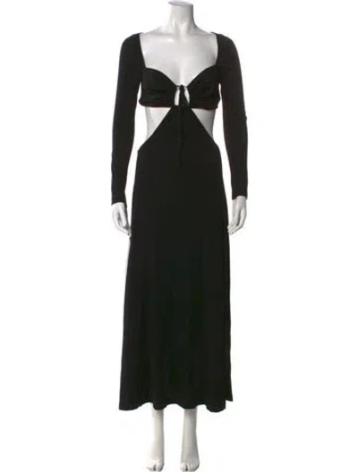 Pre-owned Rosetta Getty Square Neckline Long Dress W/ Tags In Black