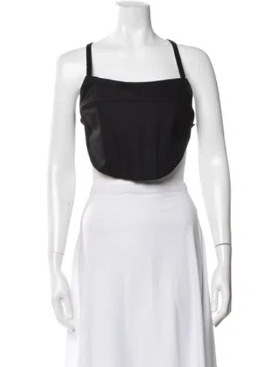 Pre-owned Rosetta Getty Square Neckline Sleeveless Crop Top In Multi