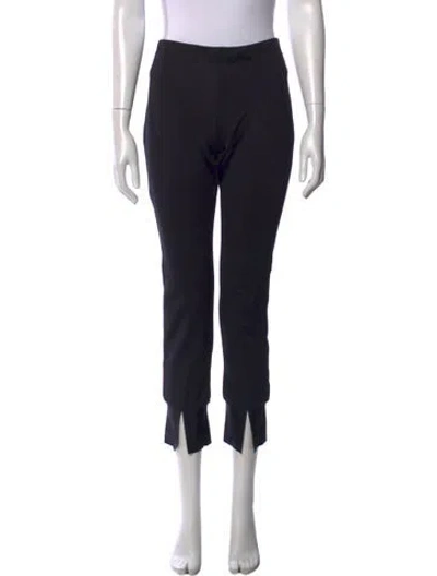 Pre-owned Rosetta Getty Straight Leg Pants In Black