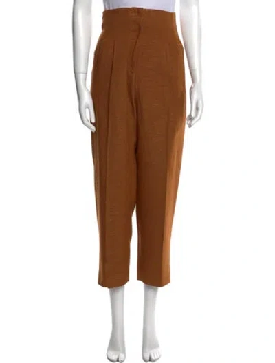 Pre-owned Rosetta Getty Straight Leg Pants In Brown