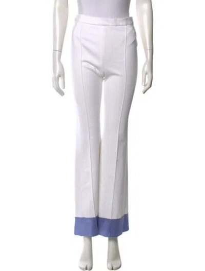 Pre-owned Rosetta Getty Straight Leg Pants In White