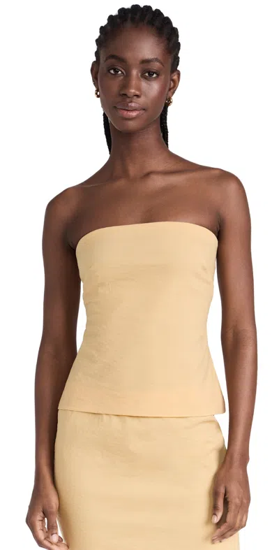 Rosetta Getty Strapless Stretch Top In Neutral