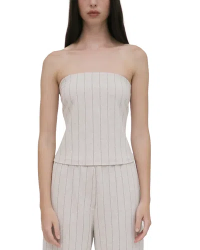 Rosetta Getty Strapless Bandeau Top In Neutral