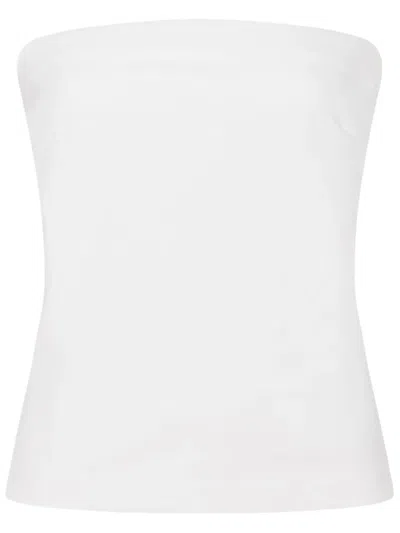 Rosetta Getty Strapless Jersey Top In White