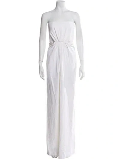 Pre-owned Rosetta Getty Strapless Long Dress W/ Tags In Neutral