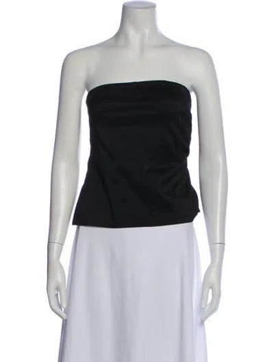 Pre-owned Rosetta Getty Strapless Top In Black