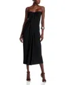 Rosetta Getty Strapless Twist Front Dress In Black