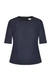 Rosetta Getty Stretch-twill Top In Navy