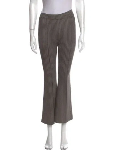 Pre-owned Rosetta Getty Striped Flared Pants In Brown