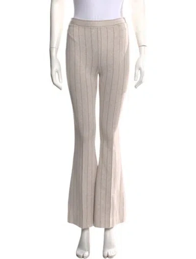 Pre-owned Rosetta Getty Striped Flared Pants In Neutral