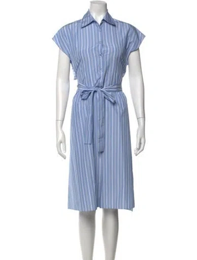 Pre-owned Rosetta Getty Striped Knee-length Dress In Blue