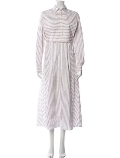 Pre-owned Rosetta Getty Striped Long Dress In Pink