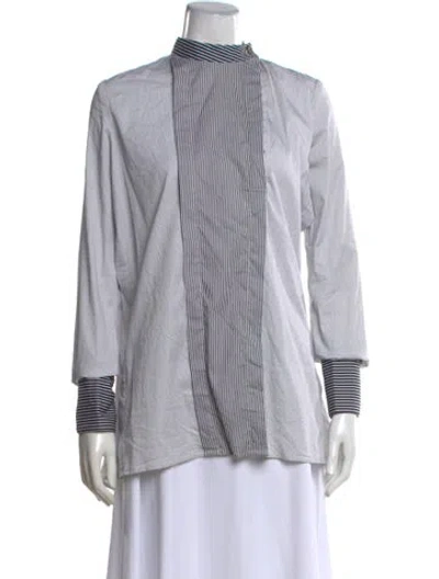 Pre-owned Rosetta Getty Striped Long Sleeve Top In Multi
