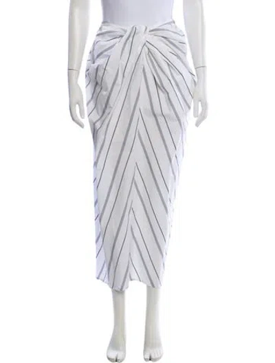 Pre-owned Rosetta Getty Striped Midi Length Skirt In Gray