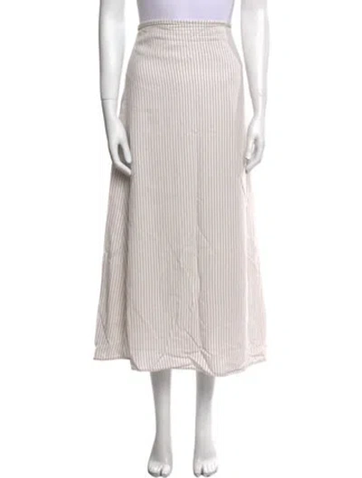 Pre-owned Rosetta Getty Striped Midi Length Skirt In Neutral