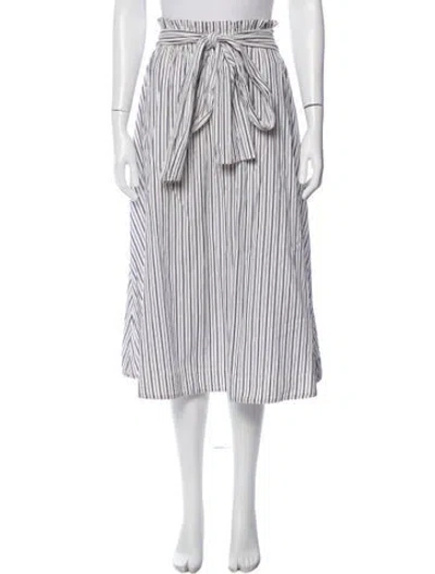 Pre-owned Rosetta Getty Striped Midi Length Skirt In Neutral