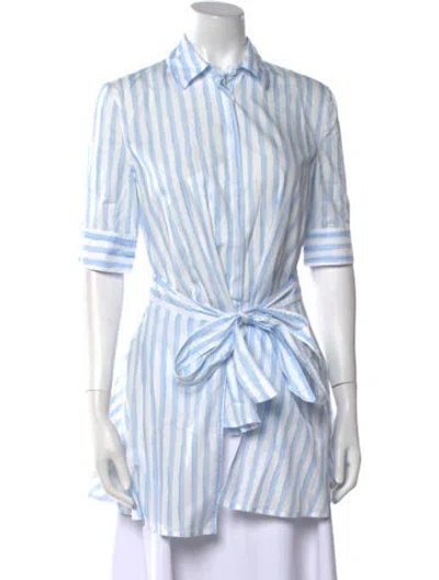 Pre-owned Rosetta Getty Striped Mini Dress W/ Tags In Blue