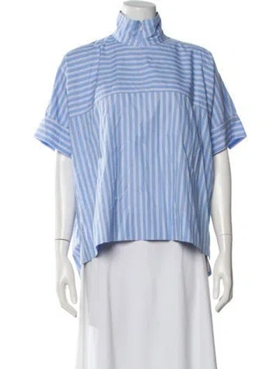 Pre-owned Rosetta Getty Striped Short Sleeve Top In Multi