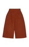 Rosetta Getty Suede Shorts In Brown