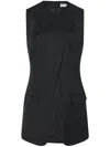 Rosetta Getty Tailored Cross-front Top In Black