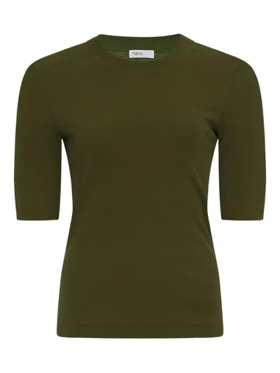 Rosetta Getty Three-quarter-sleeved Top In Green