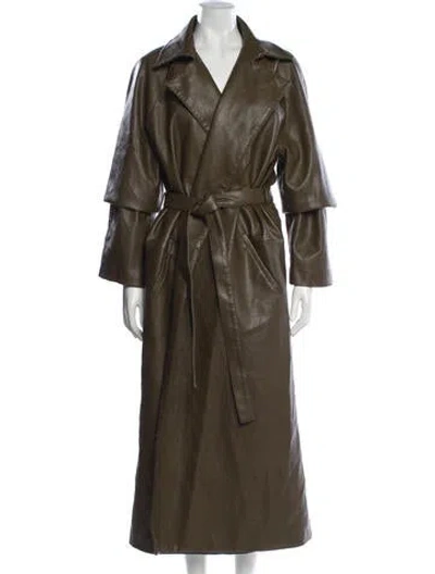 Pre-owned Rosetta Getty Trench Coat In Green