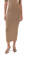 Rosetta Getty Tube Skirt Tan/brown In Brown