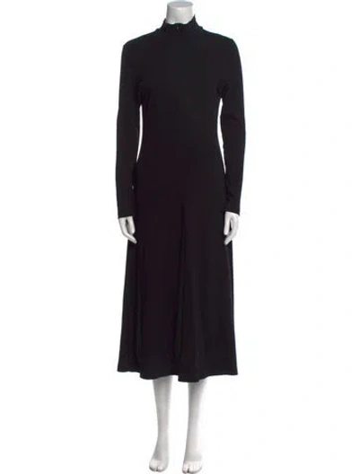 Pre-owned Rosetta Getty Turtleneck Long Dress In Black