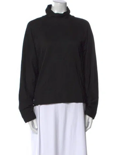 Pre-owned Rosetta Getty Turtleneck Long Sleeve Sweatshirt In Black