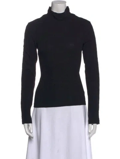 Pre-owned Rosetta Getty Turtleneck Long Sleeve Sweatshirt In Black