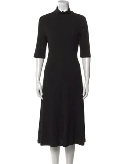 Pre-owned Rosetta Getty Turtleneck Midi Length Dress In Black