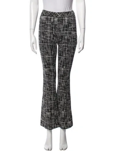 Pre-owned Rosetta Getty Tweed Pattern Flared Pants In Black/neutrals