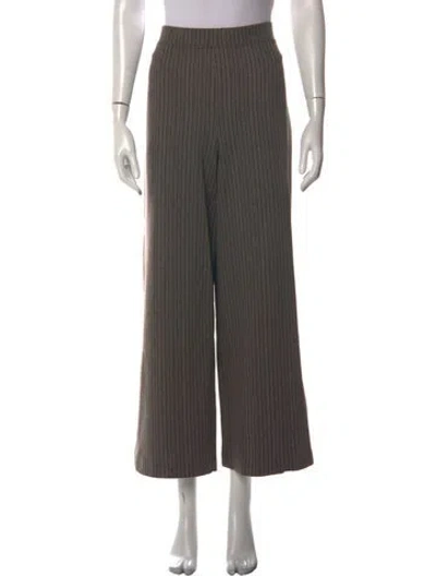 Pre-owned Rosetta Getty Tweed Pattern Wide Leg Pants In Brown