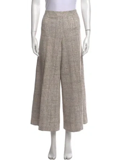 Pre-owned Rosetta Getty Tweed Pattern Wide Leg Pants In Neutrals