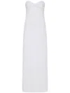Rosetta Getty Twist-detail Strapless Maxi Dress In White