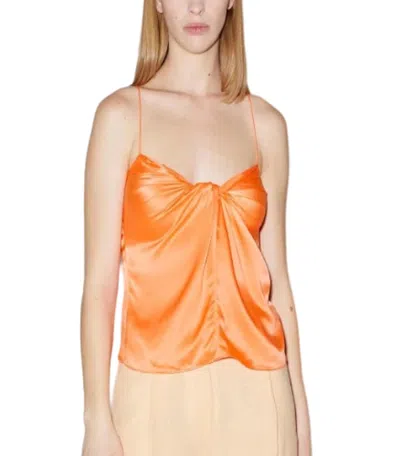Rosetta Getty Twist Front Camisole In Hot Orange
