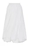 Rosetta Getty Cotton Twisted Bubble Maxi Skirt In White