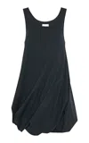 Rosetta Getty Twist-hem Cotton Tank Dress In Black