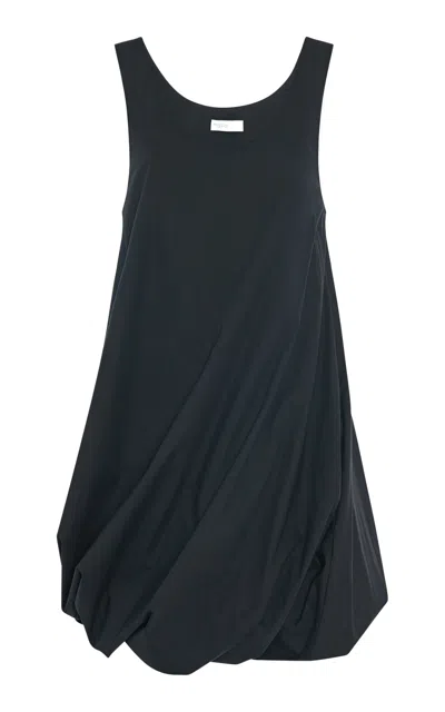 Rosetta Getty Twist-hem Cotton Tank Dress In Black